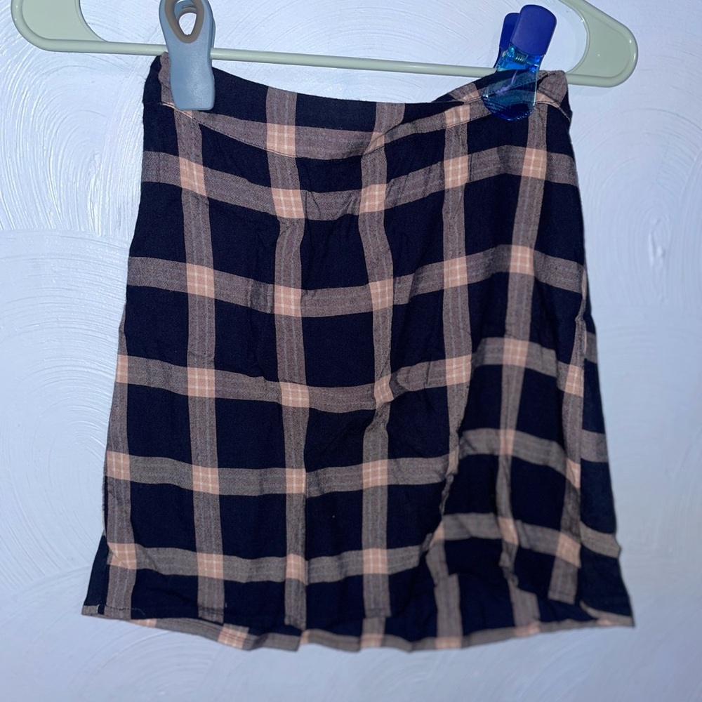 NWT Women’s XS American Eagle Navy Plaid Mini Skirt